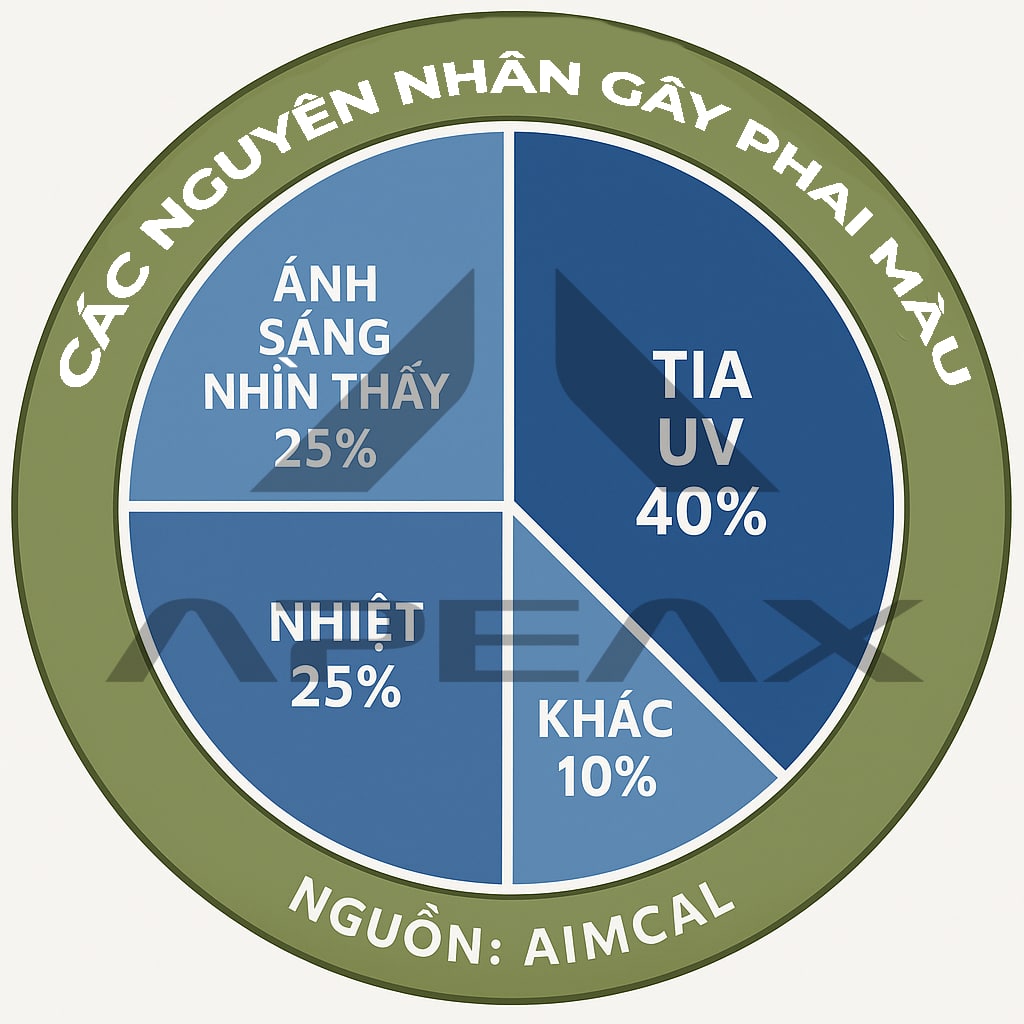 Tia UV là nguyên nhân chính gây phai màu nội thất.