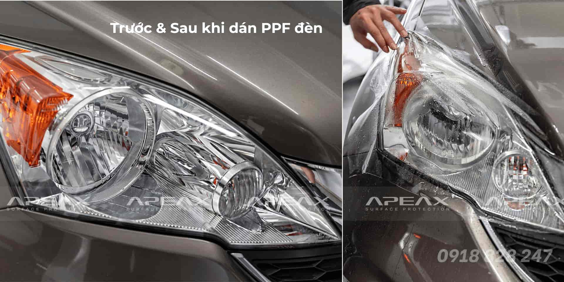 Dán PPF đèn pha xe ô tô là phương pháp chống trầy xước, chống ố vàng tốt nhất hiện nay.