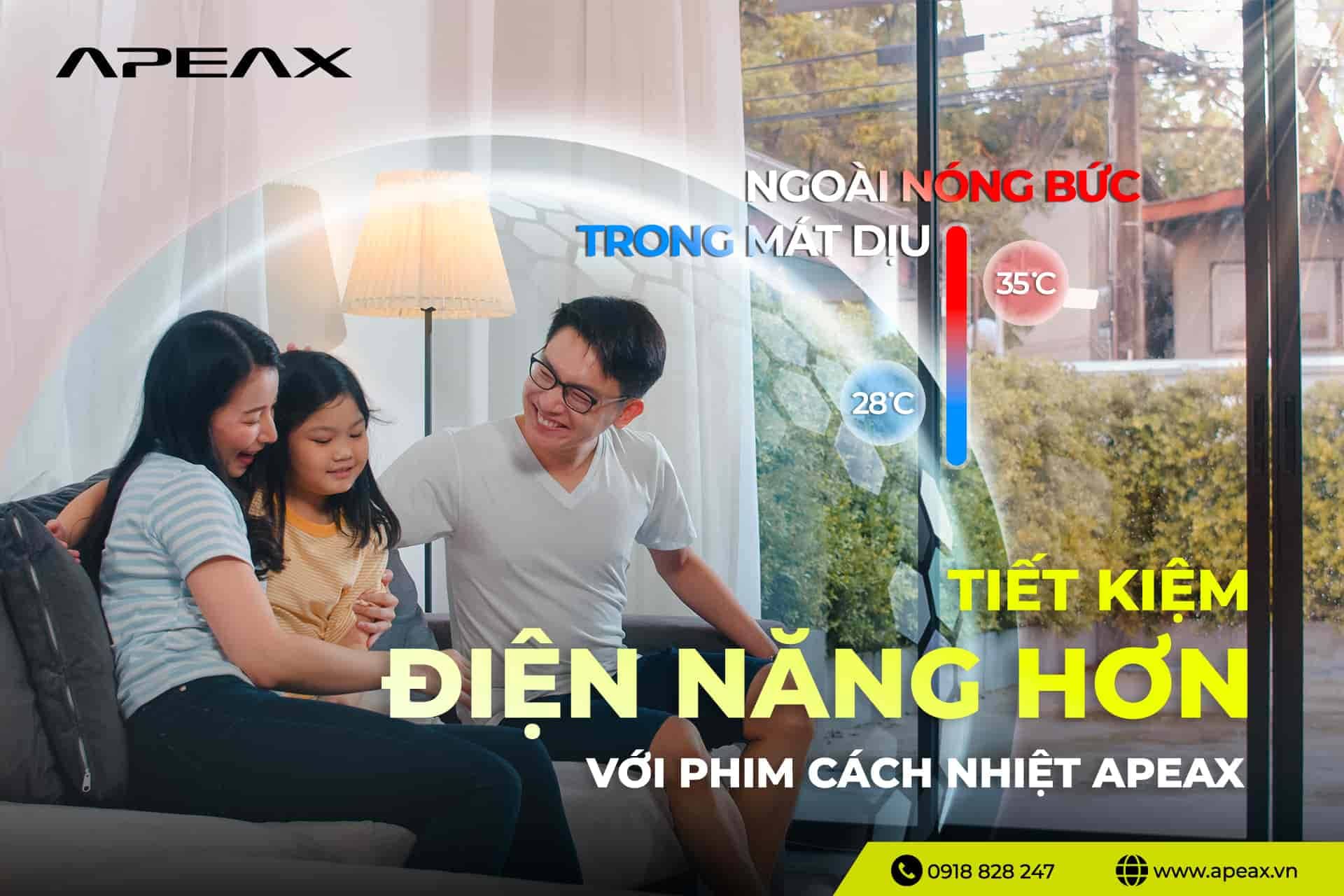 Phim cách nhiệt gốm sứ Apeax Nano Ceramic hàng đầu của Mỹ được đánh giá là loại phim tốt nhất thị trường hiện nay.