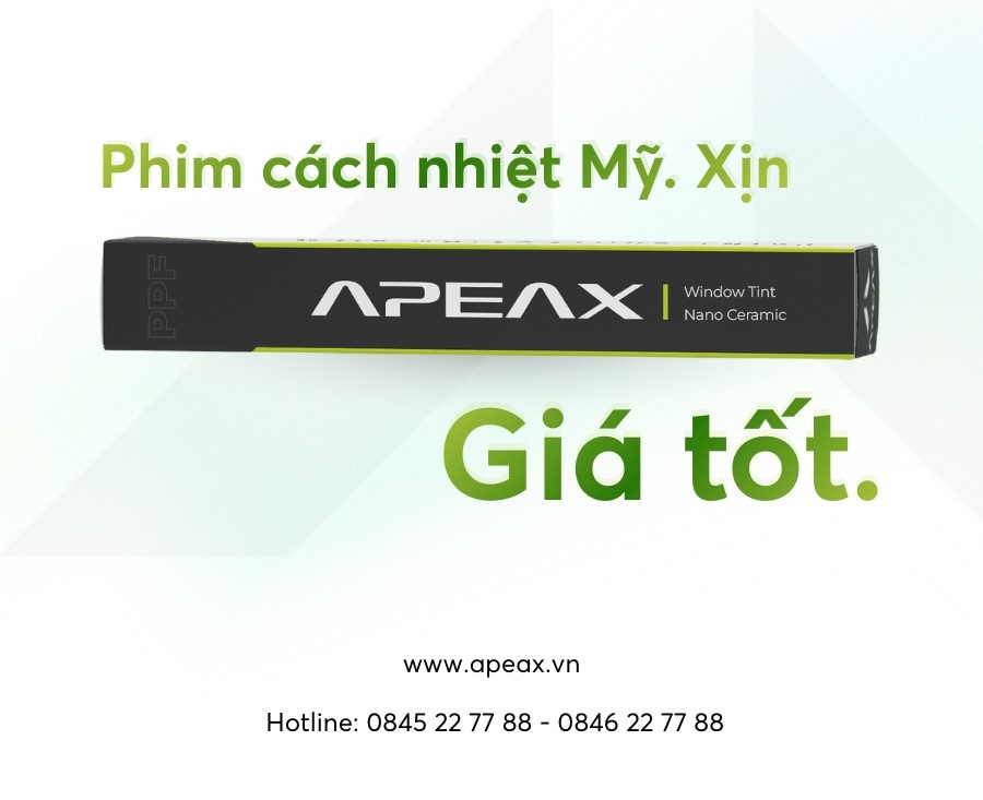 Phim cách nhiệt văn phòng Apeax: Chuẩn Mỹ, Xịn, bền bỉ. Bảo hành 10 năm.