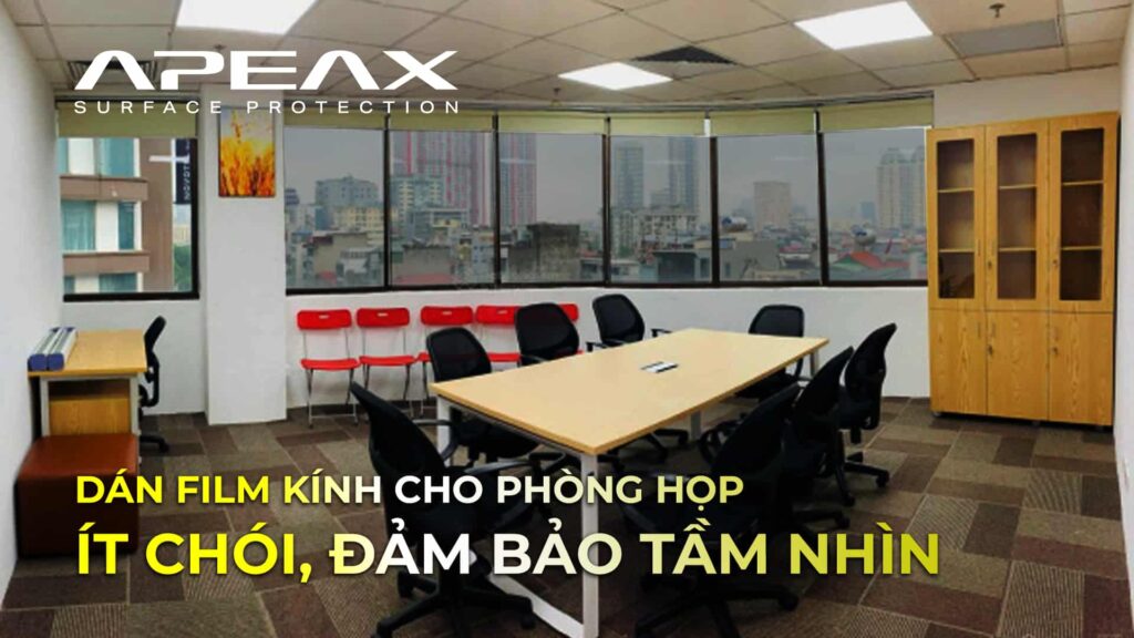 Văn phòng nhỏ cần chống chói, liên hệ Apeax để dán film với giá ưu đãi nhất.